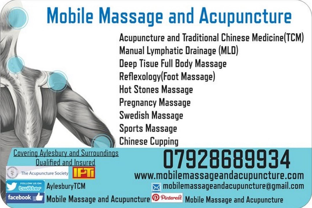 Mobile Massage and Acupuncture, Aylesbury, Buckinghamshire