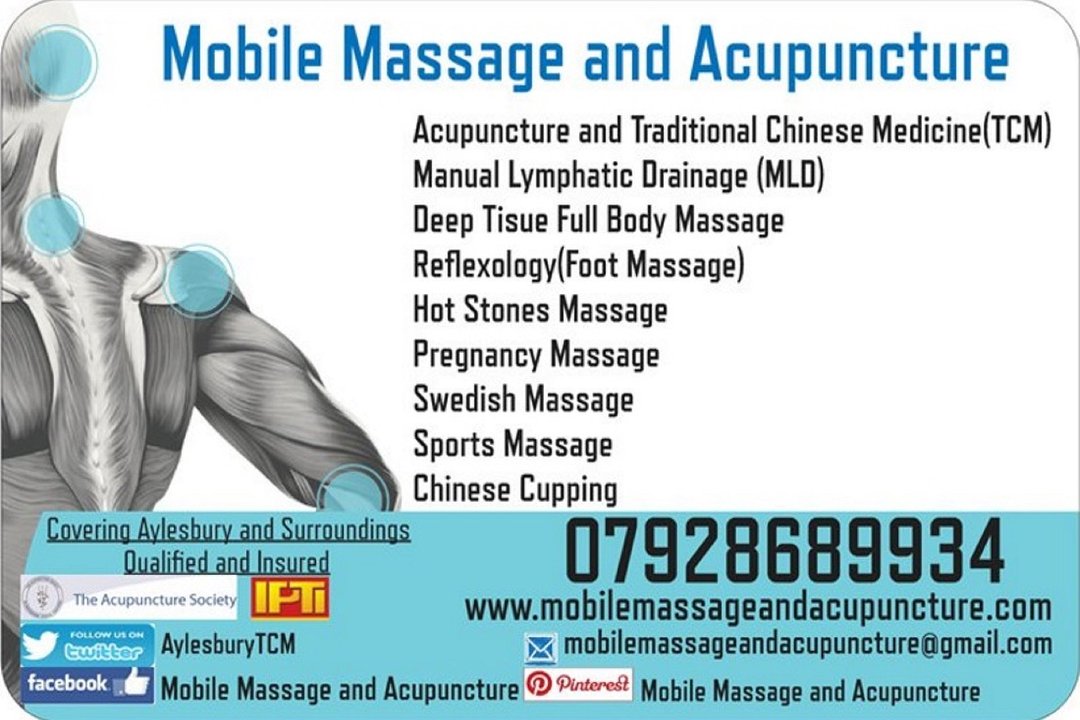 Mobile Massage and Acupuncture, Aylesbury, Buckinghamshire