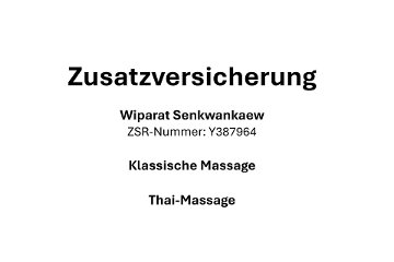 By Wipa Thai Massage Uster