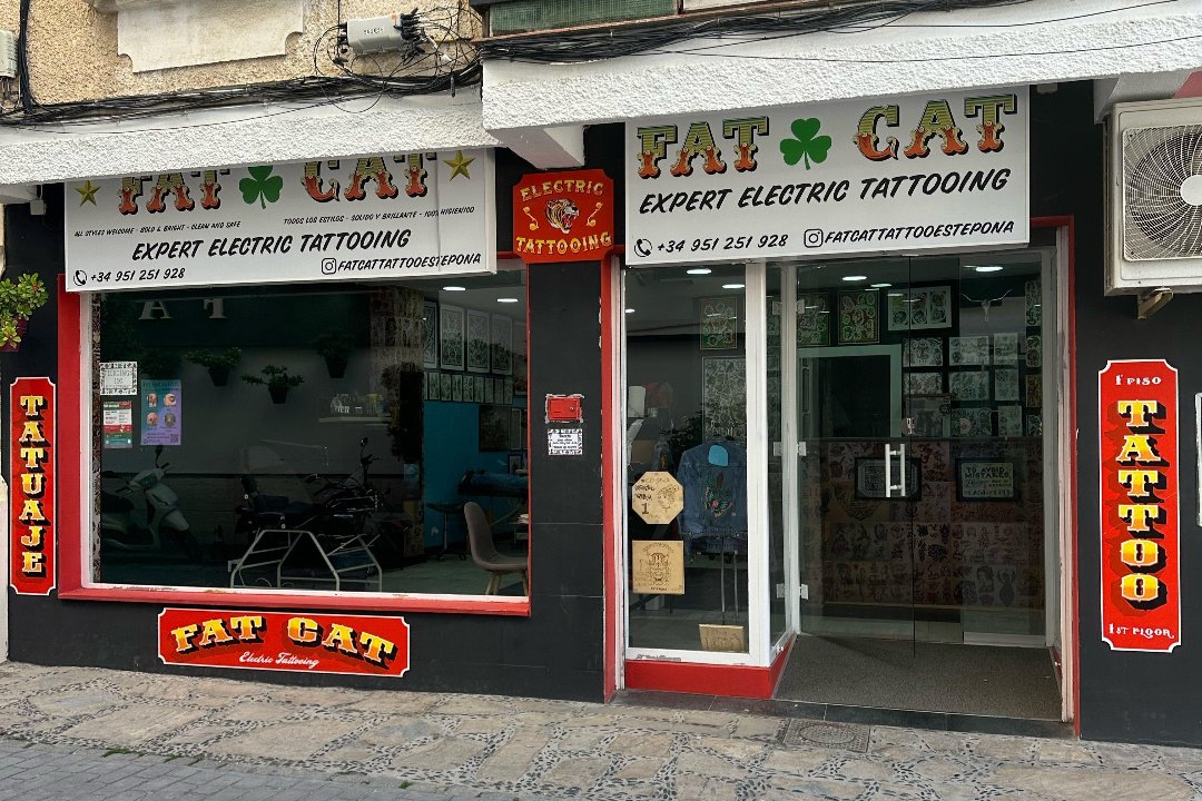 Fat cat tattoo, Estepona