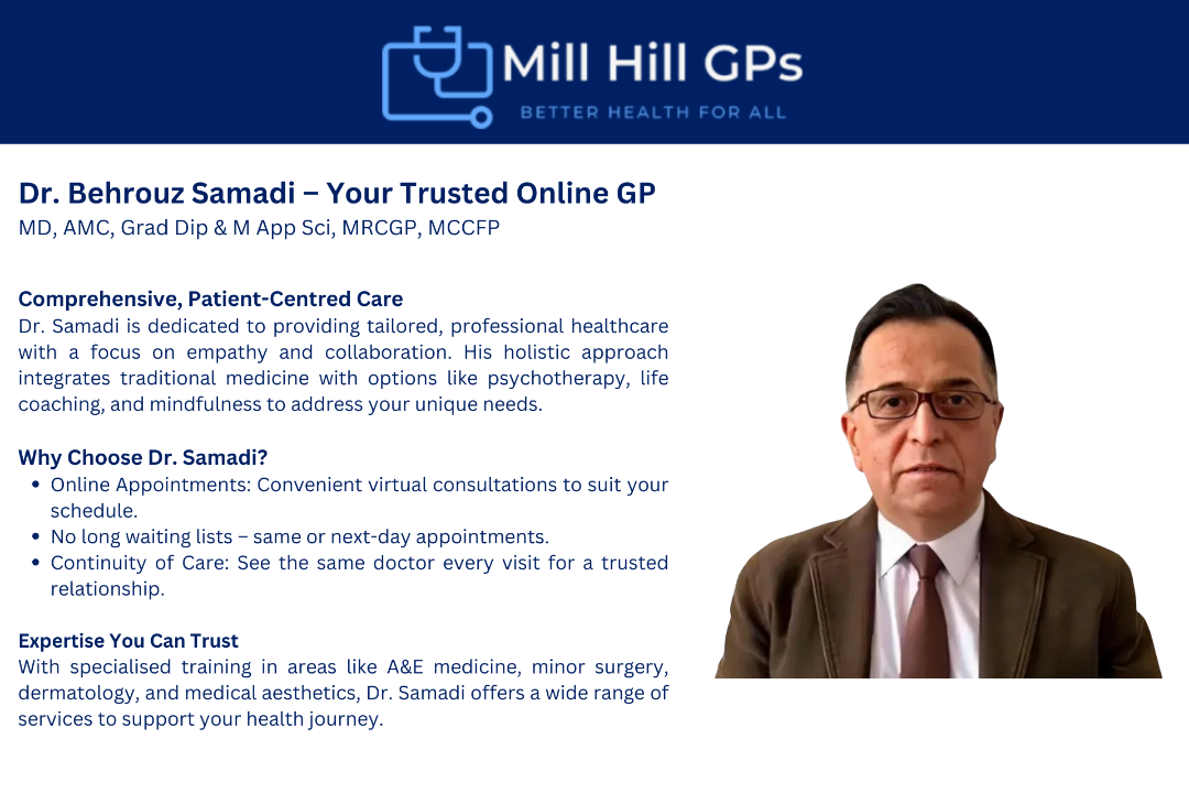 Doctor Samadi - Virtual Clinic, Mill Hill East, London