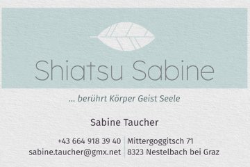 Shiatsu Sabine ...berührt Körper Geist Seele