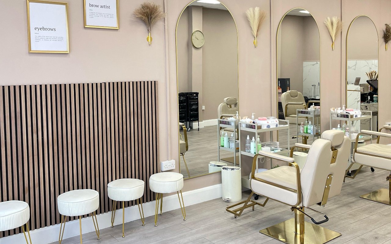 Interior of HeenaBeauty in London