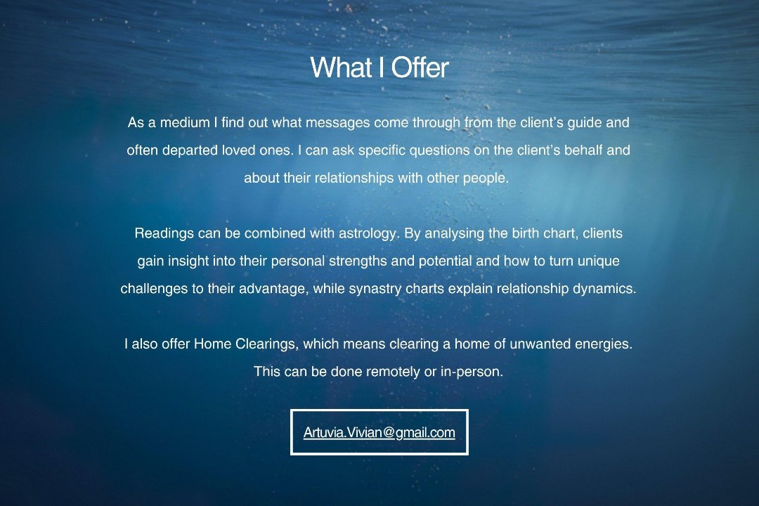 Artuvia Readings - Intuitive Readings and Birth Chart Analysis, Limehouse, London