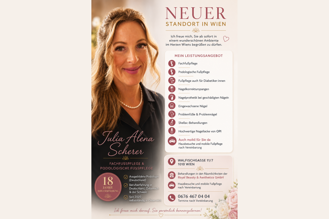 Julia Alena Scherer - diabetisch & medizinische Fußpflege / Pediküre, 1. Bezirk, Wien