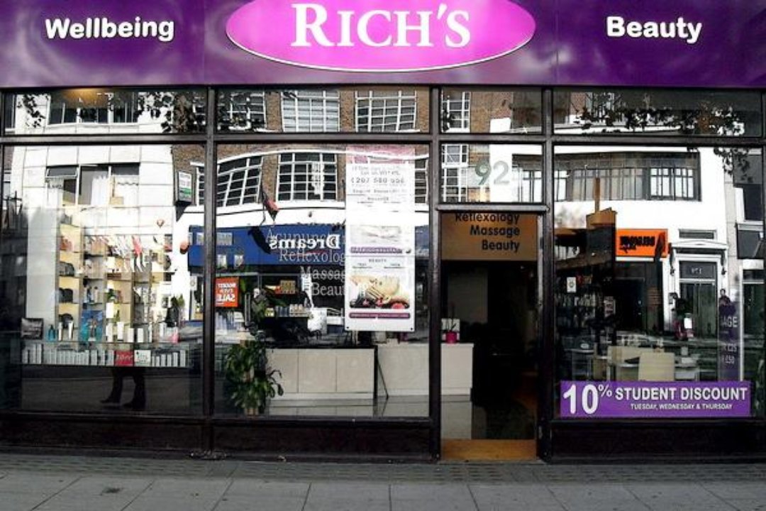 Rich's Wellbeing & Beauty Centre, Tottenham Court Road, London