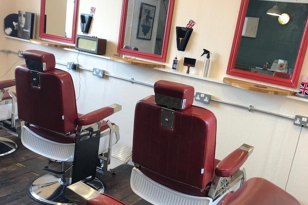 Retro Pink Blue Barbershop & Hair Salon, Seven Dials, Brighton and Hove